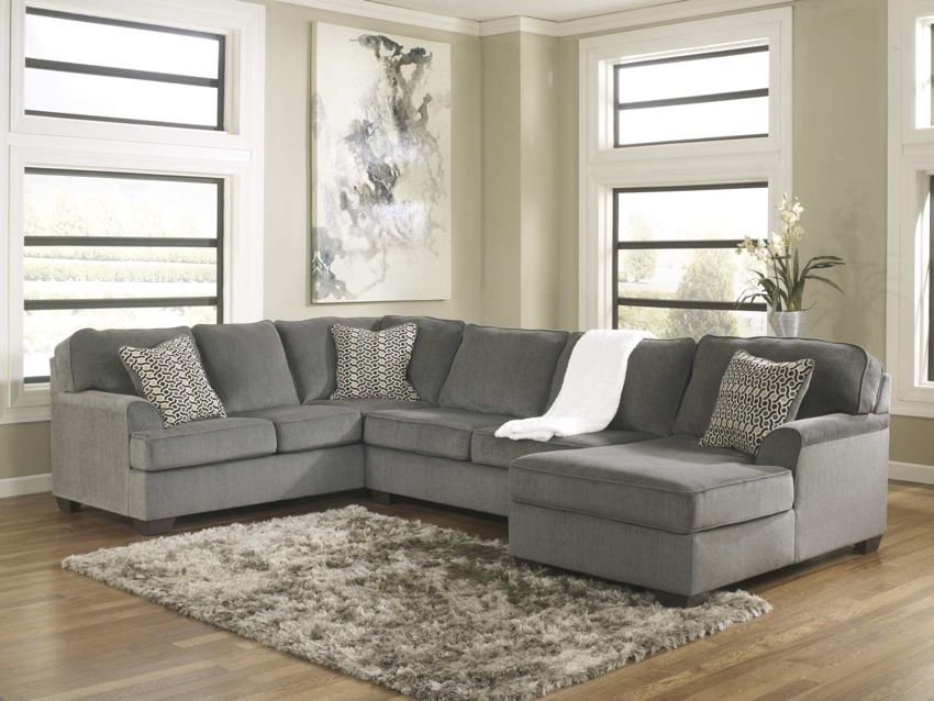 Loric 12700 Smoke grey Sectional Sofa living spaces ashley home store