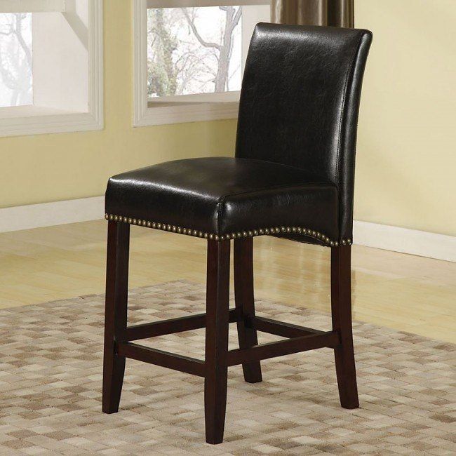 Set of 2 ACME Furniture Jakki 24" Counter Height Chair in Black 