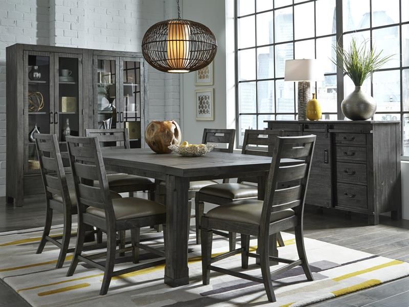 Abington By Magnussen D3804 Weathered, Charcoal Dining Room Set