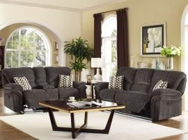 Lightning Collection 20-2242-SHW Brown Reclining Sofa & Console Loveseat Set