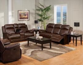 Cortez Collection 20-244-PBW Brown Reclining Sofa & Console Loveseat Set