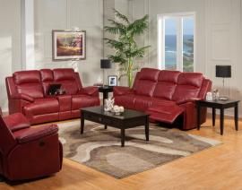Cortez Collection 20-244-PRD Red Reclining Sofa & Console Loveseat Set