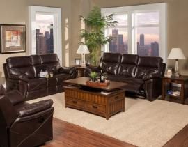Galaxy Collection 20-326-SCH Snake Chocolate Reclining Sofa & Console Loveseat Set