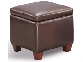 Cubed Shape Dark Brown Ottoman by Coaster 500903