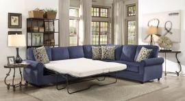 Blue Fabric Sectional with Queen Sleeper 501545 by Coaster