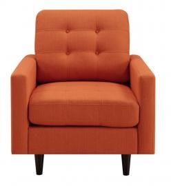 Kesson Collection by Coaster 505373 Orange Linen Fabric Chair
