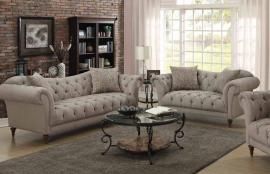 Alasdair Collection 505571 Light Brown Deep Tufted Sofa Set