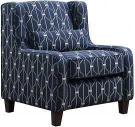 Hallstatt Collection by Coaster 506293 Navy & White Fabric Chair