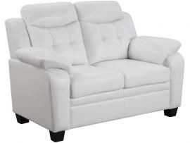 Finley Collection 506555 White Loveseat