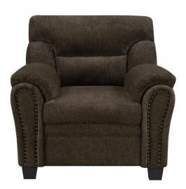 Clemintine by Coaster 506573 Brown Chenille Fabric Chair