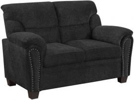 Clemintine by Coaster 506575 Graphite Chenille Fabric Loveseat