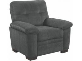 Fairbairn by Coaster 506586 Charcoal Chenille Fabric Chair
