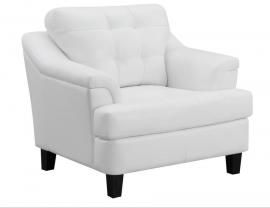 Freeport Collection by Coaster 508636  White Leatherette Chair