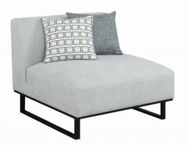 Corrine by Scott Living Grey Fabric Armless Chair 551331 by Coaster