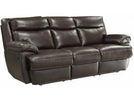 Macpherson by Coaster 601811P Espresso Top Grain leather Match Power Reclining Sofa