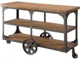 Coaster 701129 Rustic Wood & Metal Sofa Table