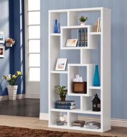 Chad Collection 800157 White Bookcase
