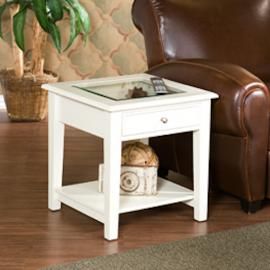 CK1132 Panorama By Southern Enterprises End Table - Off-White