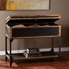 CK3183 Drifton By Southern Enterprises Travel Trunk Console Table