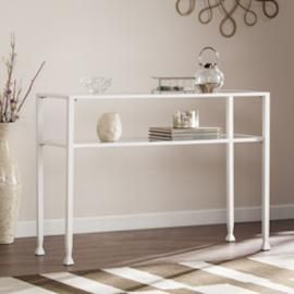 CK4773 Jaymes By Southern Enterprises Metal/Glass Console Table - White