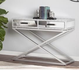 CK4813 Lazio By Southern Enterprises Industrial Mirrored Console Table