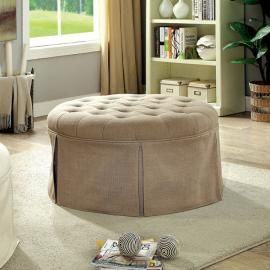 Claes by Furniture of America CM-BN6175BR Round Ottoman