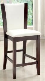 Manhattan II by Furniture of America CM3710WH-PC Counter Height Bar Stools set of 2
