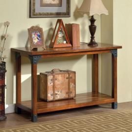 Bozeman by Furniture of America Antique Oak CM4102S Sofa Table