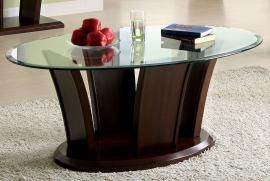 Manhattan IV by Furniture of America Brown Cherry CM4104C Coffee Table