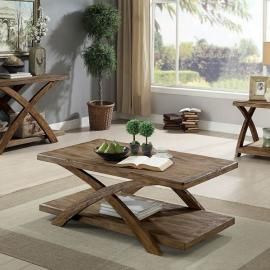 Bryanna by Furniture of America Antique Light Oak CM4178-3PK Coffee Table