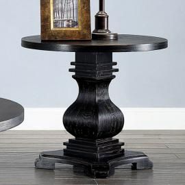 Isabell Antique Black Finish by Furniture of America  Collection CM4340E End Table
