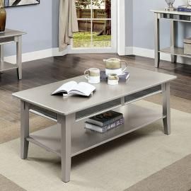 Celestine Silver Finish by Furniture of America Collection CM4347C Coffee Table