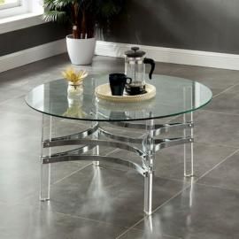 Tirso Chrome Finish by Furniture of America Collection CM4350C Coffee Table 