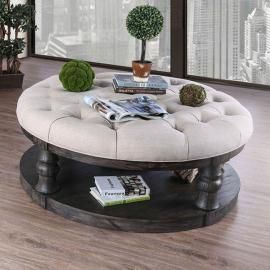 Mika by Furniture of America Antique Gray CM4424GY-F-C Coffee Table