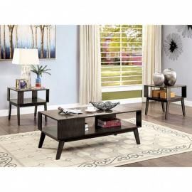  Vilgot Warm Gray by Furniture of America Collection CM4493-3PK 3 PC Coffee Table Set