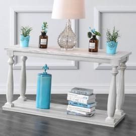 Arlington by Furniture of America Antique White CM4520S Sofa Table