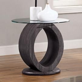 Lodia Gray Finish by Furniture of America CM4825GY-E End Table