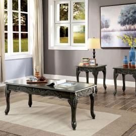 Chesire Gray by Furniture of America Collection CM4914GY-3PK 3 PC Coffee Table Set