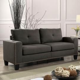 Attwell Gray Linen-Fabric Sofa CM6594-SF by Furniture of America