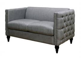 Emer Gray Linen-Fabric Loveseat CM6780GY-LV by Furniture of America