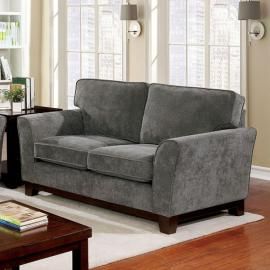 Caldicot Gray Fabric Loveseat Sofa CM6954GY-LV by Furniture of America