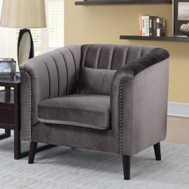 Dawn Gray Fabric Chair CM6955-CH by Furniture of America