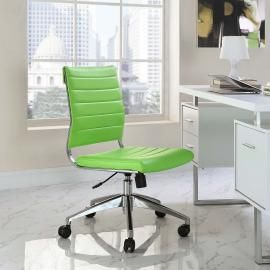 Jive EEI-1525 Bright Green Armless Mid-Back Office Chair