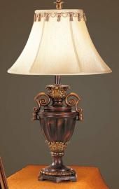 Poundex F5204 Antiqued Resin Table Lamp Set of 2