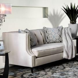 Tegan Beige Fabric Loveseat SM2217-LV by Furniture of America