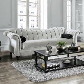 Marvin Pewter Fabric Sofa SM2227-SF by Furniture of America