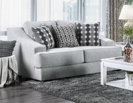 Lesath Textured Chenille Light Gray Fabric Loveseat SM2251-LV by Furniture of America