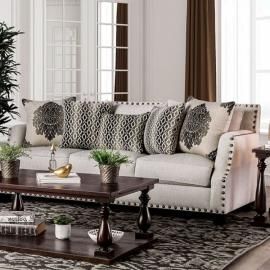 Cornelia Beige Fabric Sofa SM3072-SF by Furniture of America