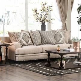 Jaylinn Light Brown Fabric SM3074-SF by Furniture of America