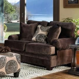 Bonaventura Brown Fabric Sectional SM5142BR-LV by Furniture of America